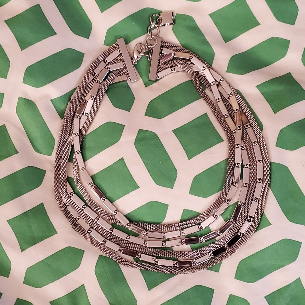 COPY - BCBGMaxAzria Silver Layered Necklace